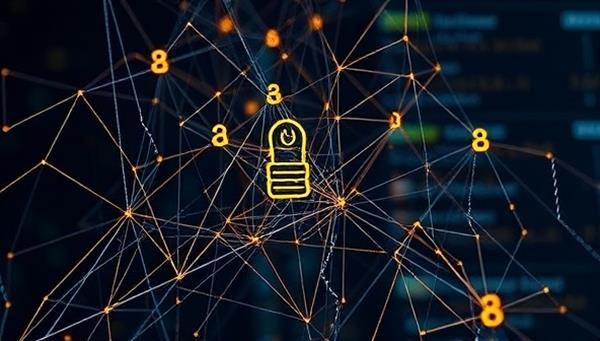 An intricate web of interconnected data points and design elements forming a dynamic website layout, representing the personalized and data-driven approach of DataCraftWeb