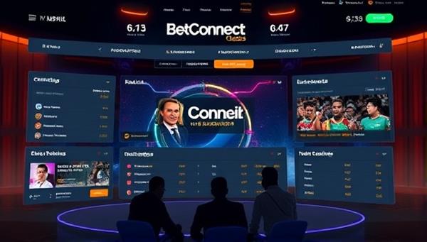 A dynamic digital hub interface showcasing the BetConnect Oasis platform, with users interacting, sharing predictions, and engaging in friendly betting competitions across various sports and entertainment categories, creating a vibrant and social betting environment for users to connect and compete.