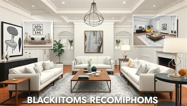 An elegant living room scene with virtual design overlays showing potential furniture arrangements, color schemes, and decor elements, giving clients a visual preview of the design recommendations, set against a backdrop of stylish home decor magazines for inspiration.
