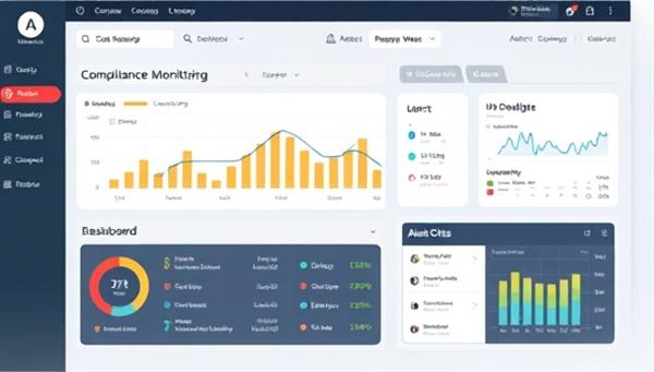 An illustration of a dashboard displaying compliance monitoring metrics, upcoming deadlines, and alerts, highlighting the convenience and effectiveness of the subscription-based compliance monitoring platform for businesses.