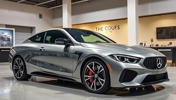 A sleek, customized luxury vehicle displayed in a showroom setting, featuring distinctive design elements and attention-grabbing details that highlight the studio