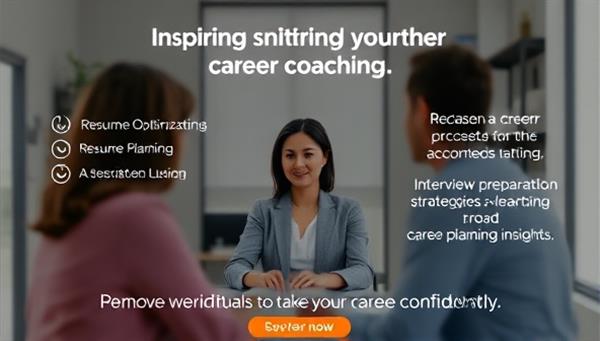 An inspiring visual representation of a virtual career coaching session, with a career advisor guiding a client through resume optimization tips, interview preparation strategies, and career planning insights on a virtual call, empowering individuals to take their career leaps confidently.