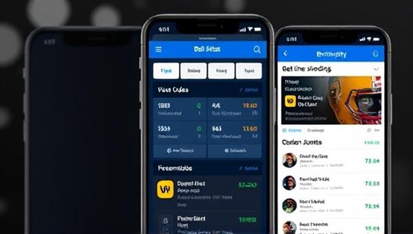 An interactive mobile app interface displaying real-time sports data, odds updates, and personalized betting recommendations, illustrating the dynamic and informative nature of BetInsight Live for sports bettors on the go.