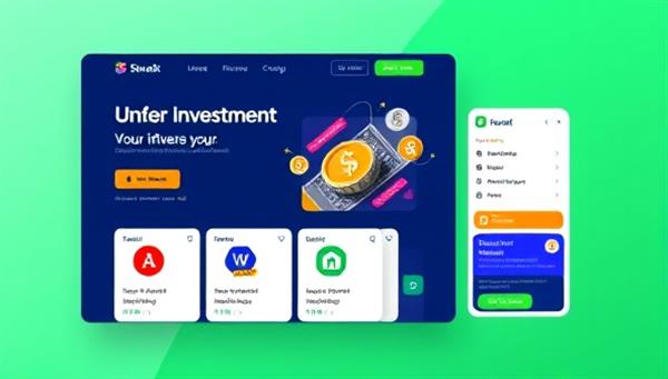 An engaging and colorful online platform interface displaying various investment options with interactive features, inviting users to explore and invest.