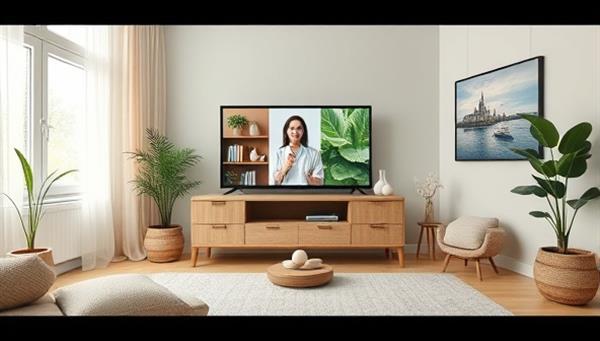 A serene virtual therapy room setting with calming decor, a therapist conducting a teletherapy session with a client, and images of nature and relaxation, creating a tranquil and healing environment for holistic mental health support.