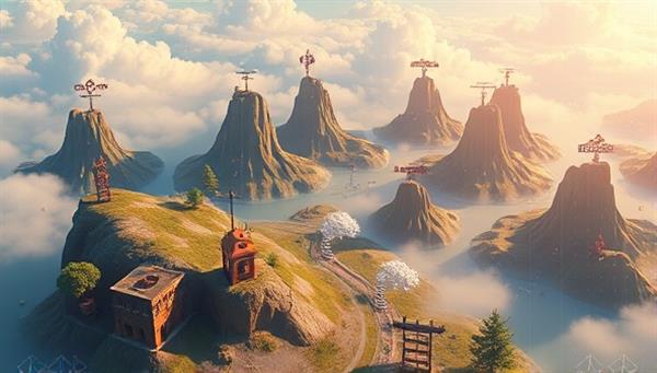 An artistic visualization of an AI algorithm creating a virtual game world in real-time, with dynamic landscapes, interactive characters, and engaging gameplay elements emerging on a digital canvas, highlighting the AI