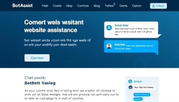 An interactive visual of a website interface with a chatbot widget, engaging with a user in a conversational manner and providing assistance, showcasing the seamless integration and user-friendly nature of BotAssist Web