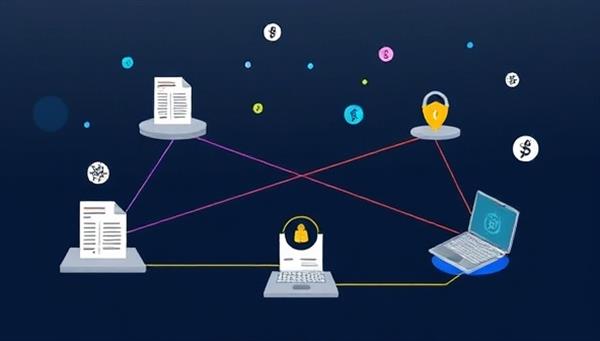 An illustrative representation of a digital platform connecting SMEs with investors through a secure online interface, with invoices and financial transactions flowing seamlessly between the two parties, symbolizing efficient and transparent invoice financing for SME growth.