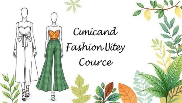 An artistic and stylish visual representation of an online sustainable fashion design course, featuring fashion sketches, eco-friendly fabrics, design tools, and nature-inspired elements, embodying a harmonious blend of creativity, sustainability, and eco-chic aesthetics in fashion design.