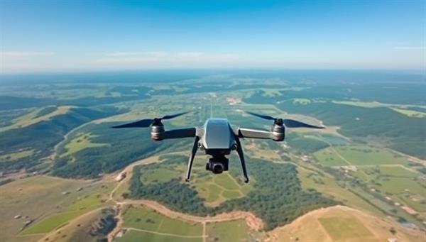 An aerial shot of a picturesque landscape captured by a drone, showcasing the stunning potential of drone photography in capturing unique perspectives.