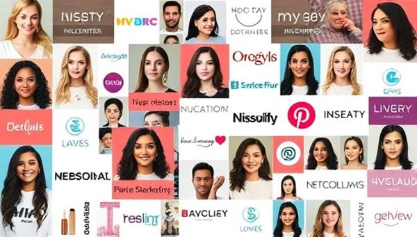 A dynamic collage of beauty influencers, brand logos, and social media engagement metrics, symbolizing the vibrant connections and collaborations facilitated by the agency, with a modern and digital aesthetic capturing the essence of influencer marketing in the beauty industry.