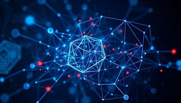 An innovative visualization of AI algorithms at work, depicting a network of interconnected nodes representing career data and insights, with a user interface displaying personalized career recommendations and growth opportunities, symbolizing empowerment and guidance.