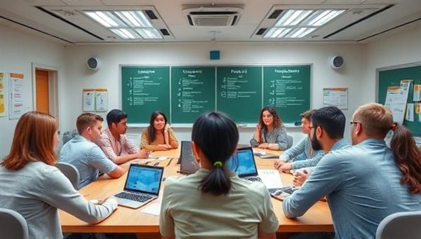 An immersive virtual classroom environment with AI language tutors interacting with diverse students practicing speaking exercises, symbolizing the cutting-edge technology and personalized learning experience offered by LingoMaster AI.