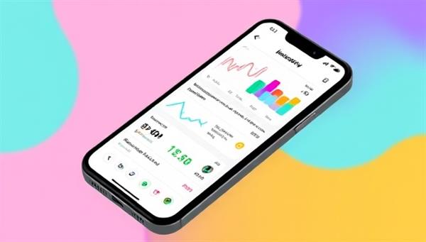 A modern and vibrant visual of a smartphone screen displaying the SeedSavvy app interface with colorful investment charts, user-friendly navigation, and engaging progress trackers, symbolizing accessible and intuitive micro-investing for millennials on the go.