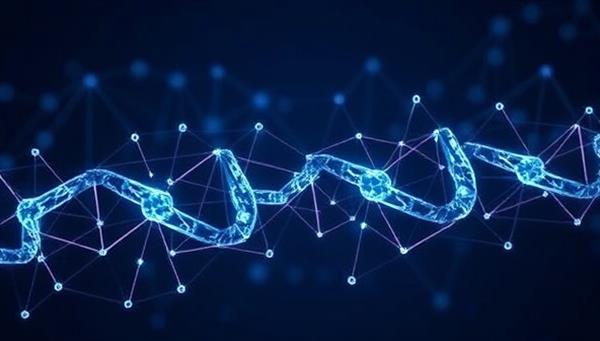 An interconnected blockchain network visualized as a transparent and secure digital chain, linking mining sites, processing facilities, and end products, symbolizing the transparency and traceability provided by TraceMine Blockchain in mineral supply chains.