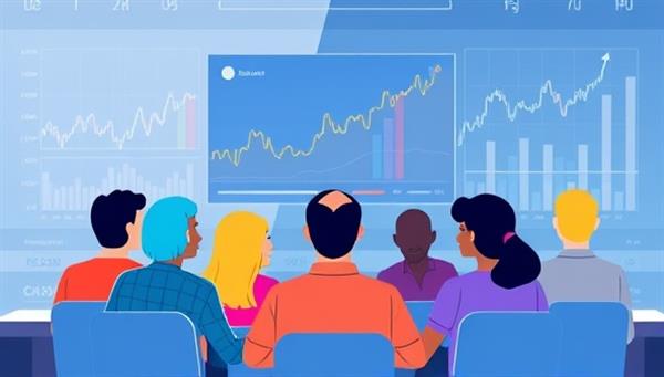 An engaging digital illustration of a diverse group of individuals attending a virtual cryptocurrency workshop hosted by CryptoMentor, with charts and graphs displaying crypto trends in the background, symbolizing knowledge and empowerment in the crypto space.
