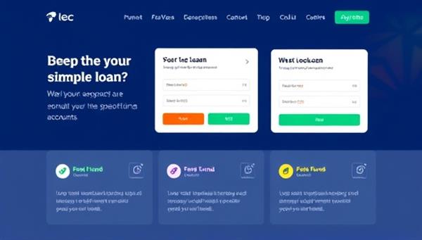 An engaging platform interface showcasing a simple loan application process, instant approval notifications, and fast fund transfers to users