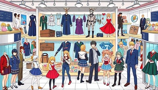 An illustrative scene featuring a diverse array of cosplay costumes, props, and accessories displayed on a digital marketplace platform, surrounded by vibrant character illustrations and cosplay enthusiasts interacting in a dynamic online community, capturing the essence of creativity and expression in cosplay culture.