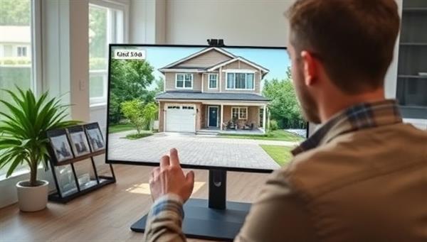 A virtual property inspection session in progress, showing a real estate agent remotely guiding a client through a property assessment using interactive tools and features.