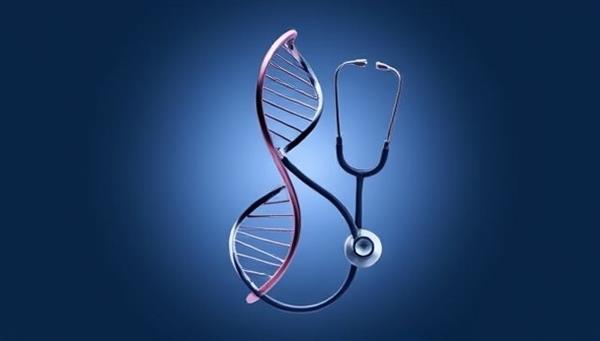 An elegant DNA helix intertwined with a stethoscope, symbolizing the integration of genetics and healthcare in personalized medicine consultancy.
