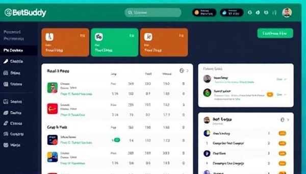 A personalized dashboard displaying tailored betting recommendations, real-time odds updates, and customized alerts for users within BetBuddy Recommends, highlighting the platform