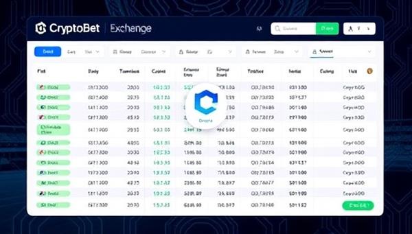 A secure cryptocurrency betting exchange platform with transparent transaction records and crypto wallet integration, showcasing the decentralized and innovative nature of CryptoBet Exchange.