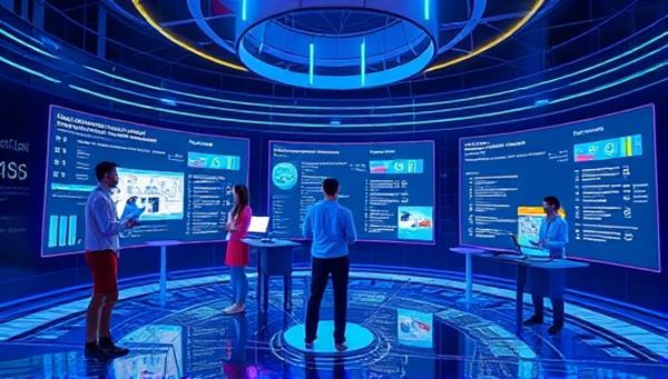 An AI-powered virtual assessment environment displaying interactive skill tests and simulations, with digital avatars performing tasks and challenges, showcasing the innovative and technology-driven approach of SkillEval AI in talent assessment.