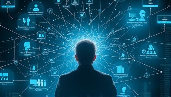 A captivating visual of a user engrossed in a digital story, surrounded by branching narrative paths and decision points, showcasing the interactive and immersive nature of the platform.